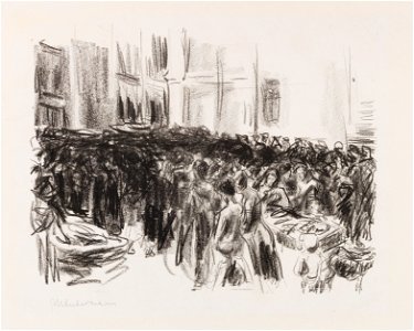 Max Liebermann Die Judengasse Lithographie 1912