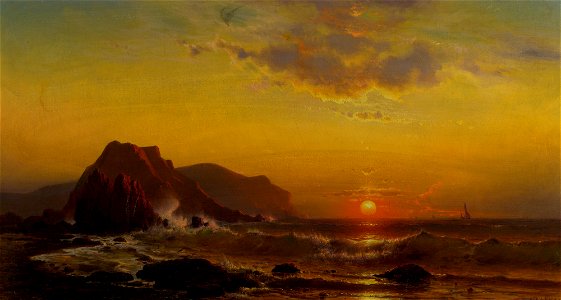Mauritz de Haas - Sunset over the waves