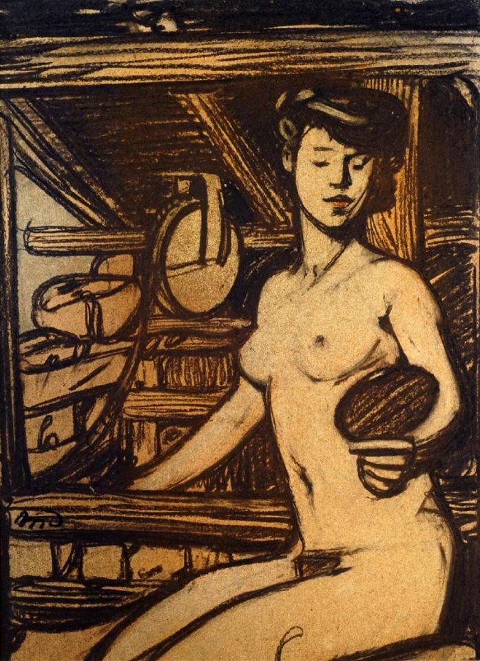 Maxime Dethomas - Woman in her bedroom (c.1895)