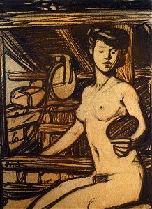 Maxime Dethomas - Woman in her bedroom (c.1895)
