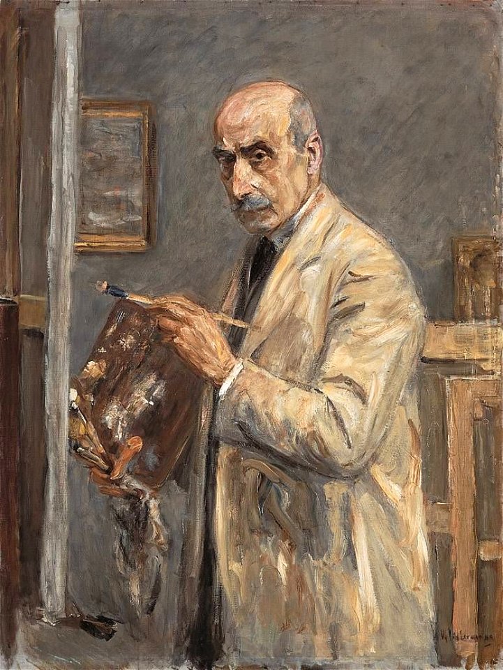 Max Liebermann - Selbstbildnis im Malkittel - 12421 - Bavarian State Painting Collections