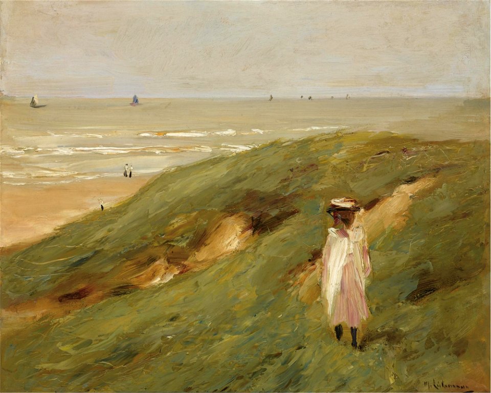 Max Liebermann - Düne bei Nordwijk mit Kind
