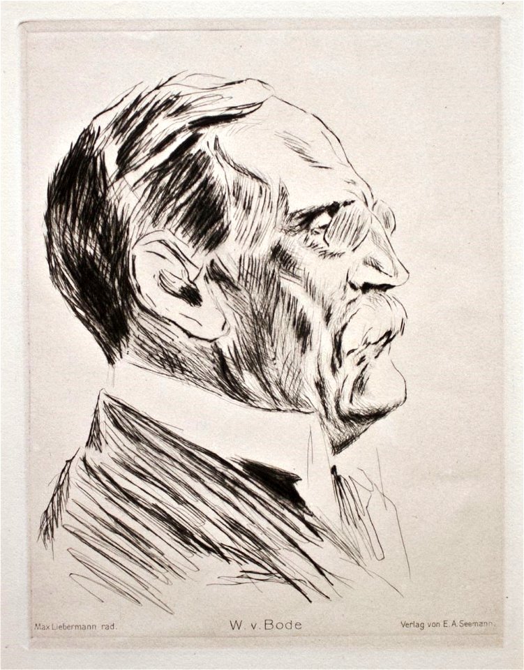 Max Liebermann - Porträt Wilhelm von Bode - Radierung c. 1914