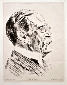 Max Liebermann - Porträt Wilhelm von Bode - Radierung c. 1914