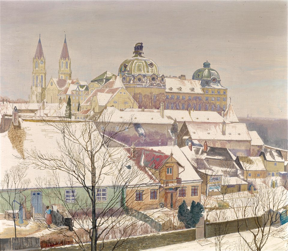 Max Kahrer Klosterneuburg im Winter 1924