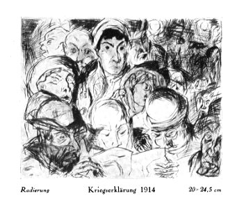 Max Beckmann - Kriegserklärung, 1914