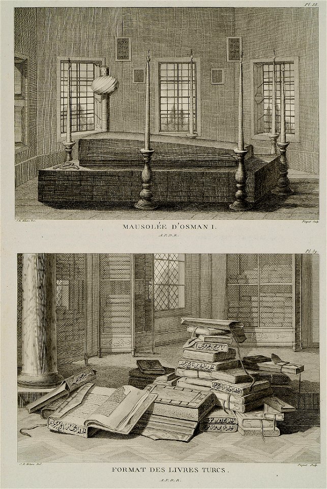 Mausolée d'Osman I Format des livres turcs - D'ohsson Mouradgea - 1790