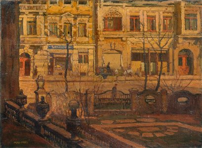 Max Frey Blick aus dem Fenster der Kunstgewerbeschule in Dresden, 1914