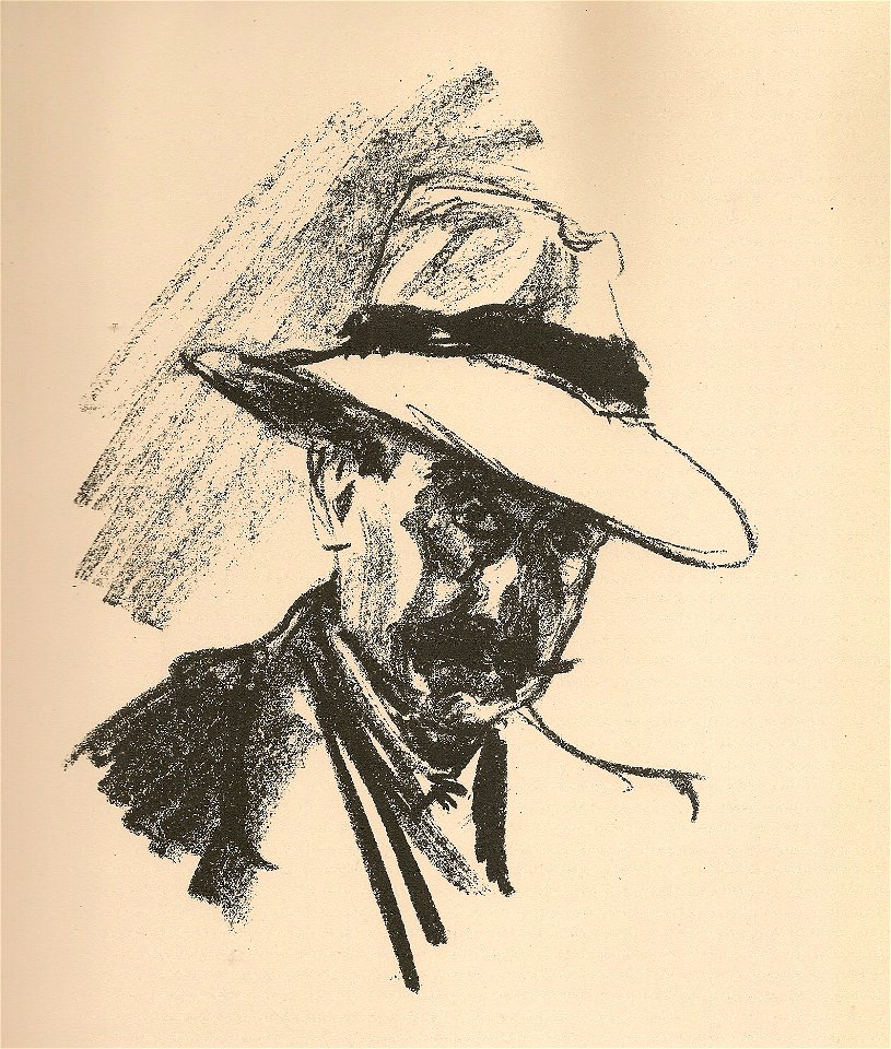 Max Liebermann, Selbstbildnis 1917, Lithographie