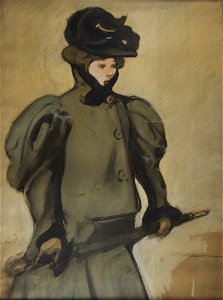 Maxime Dethomas - La femme au parapluie (1896)