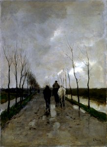 Anton Mauve - A Dutch Road - Google Art Project. Free illustration for personal and commercial use.