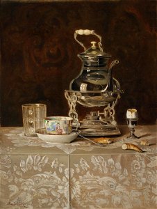 Max Schödl Stillleben mit Samovar