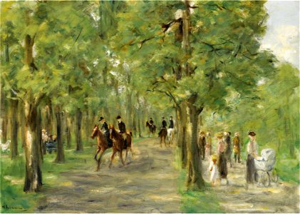 Max Liebermann - Allee im Tiergarten mit Reitern und Spaziergängern