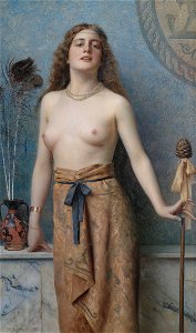 Max Nonnenbruch Junge Bacchantin mit Thrysosstab 1899
