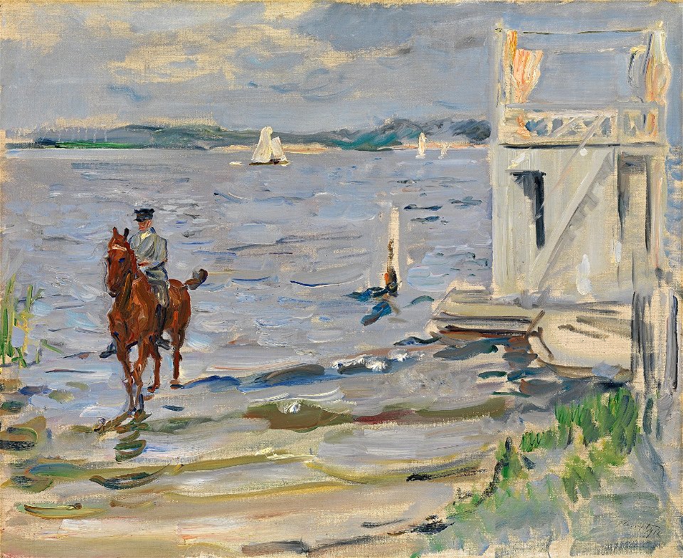 Max Slevogt - Badehäuschen an der Havel