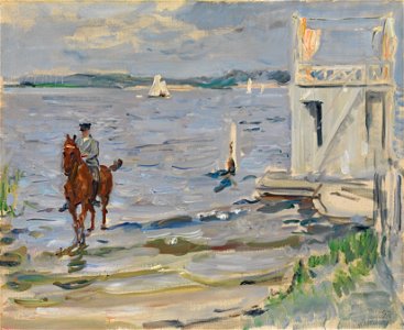 Max Slevogt - Badehäuschen an der Havel