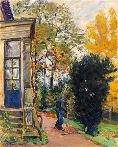 Max Slevogt Gärtner vor dem Haus 1910