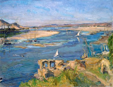 Max Slevogt - The Nile near Aswan - Google Art Project. Free illustration for personal and commercial use.