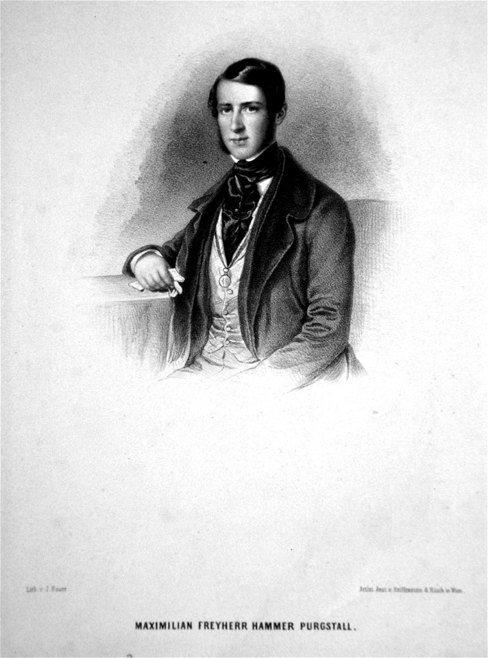 Maximilian von Hammer-Purgstall Litho