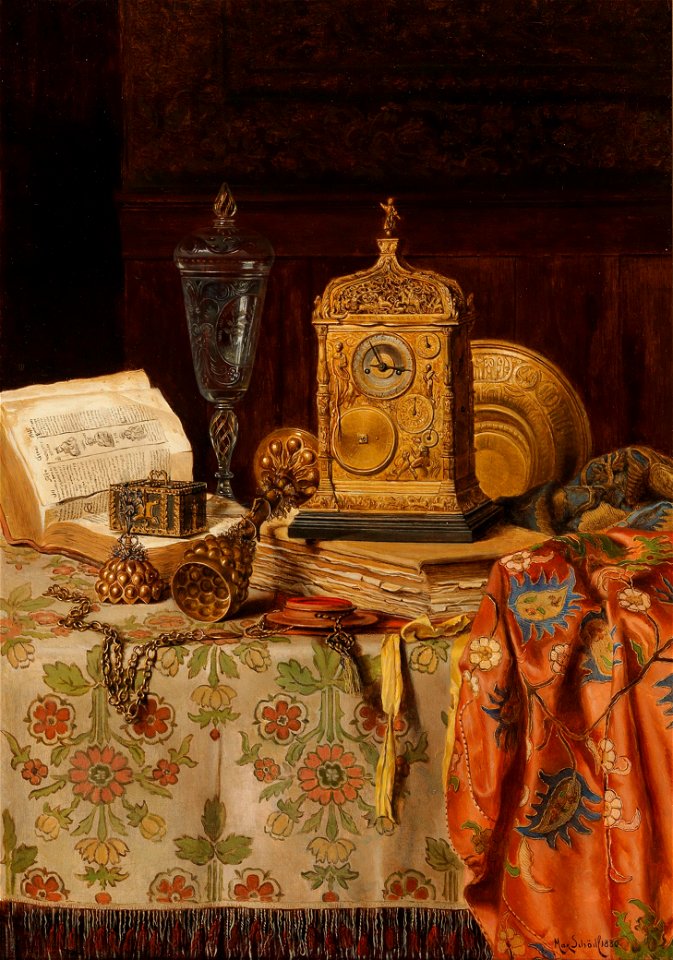 Max Schödl Stillleben mit Antiquitäten 1880