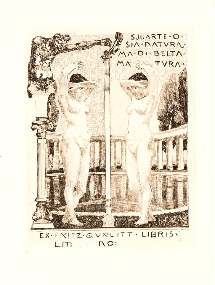Max Klinger Ex libris Fritz Gurlitt