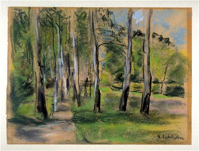 Max Liebermann - Der Grunewald. Free illustration for personal and commercial use.