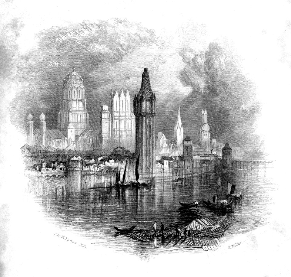Mayence engraving by William Miller after Turner R533