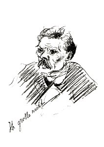 Maxim Gorky in Capri by Feodor Chaliapin 1911. Free illustration for personal and commercial use.