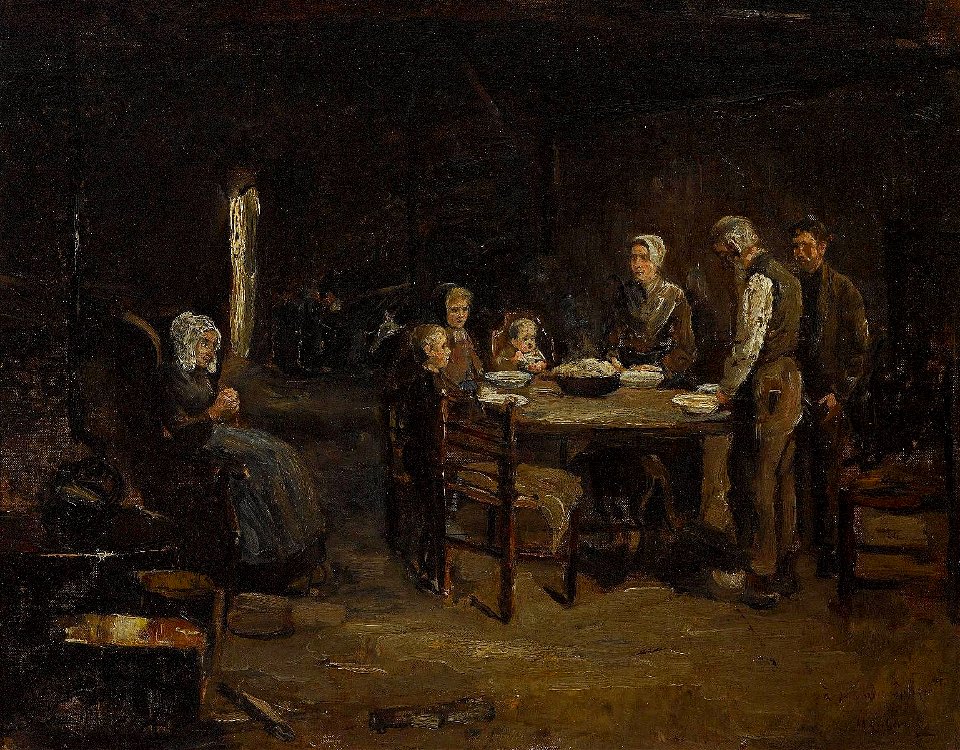 Max Liebermann Studie zum Tischgebet 1884
