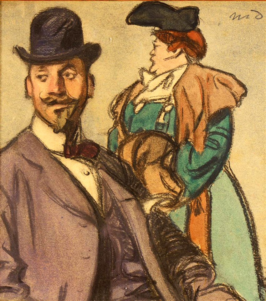 Maxime Dethomas - Homme au melon et femme à la manchette (c.1905)
