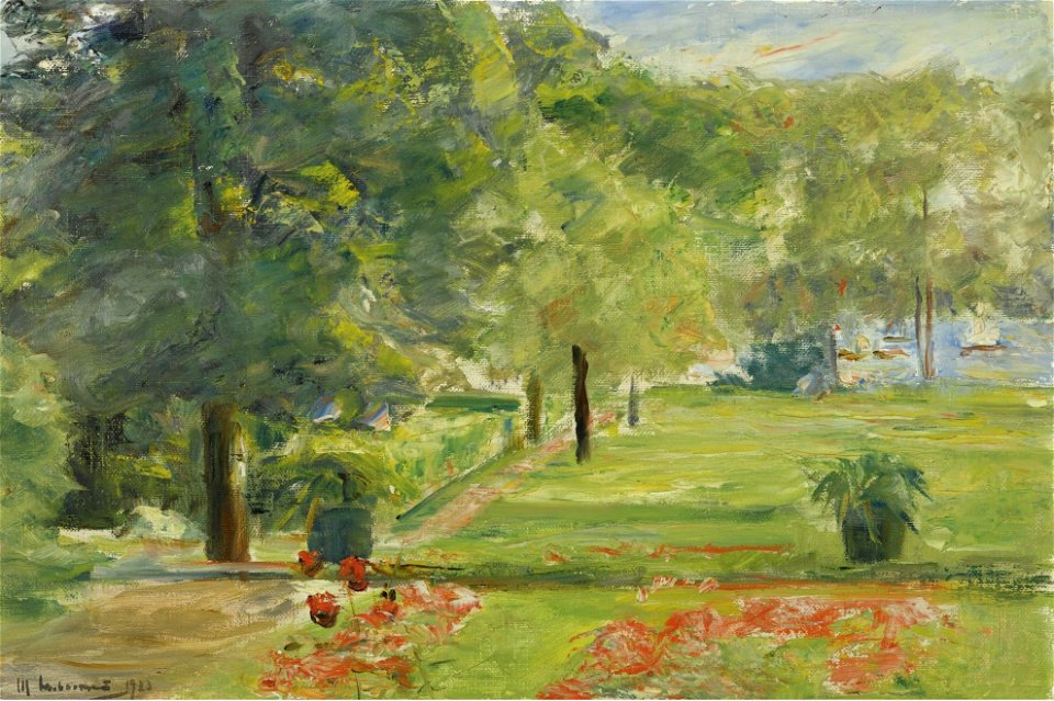 Max Liebermann - Blumenterrasse im Wannseegarten nach Osten