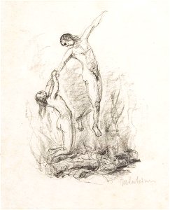 Max Liebermann Der Gott und die Bajadere II Die Bajadere auf dem Scheiterhaufen 1924