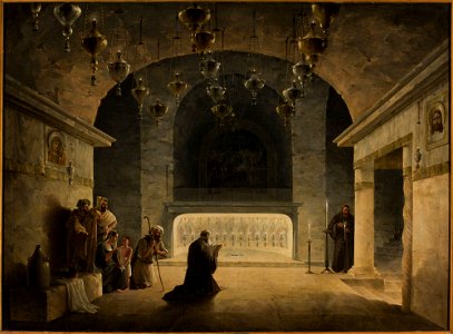 Maxim Nikiforovitsch Worobjeff - Interior of the crypt in the Church of the Nativity in Bethlehem - M.Ob.901 - National Museum in Warsaw