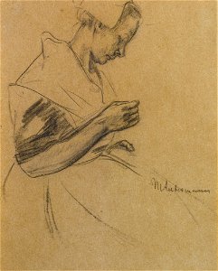 Max Liebermann - Girl Sewing