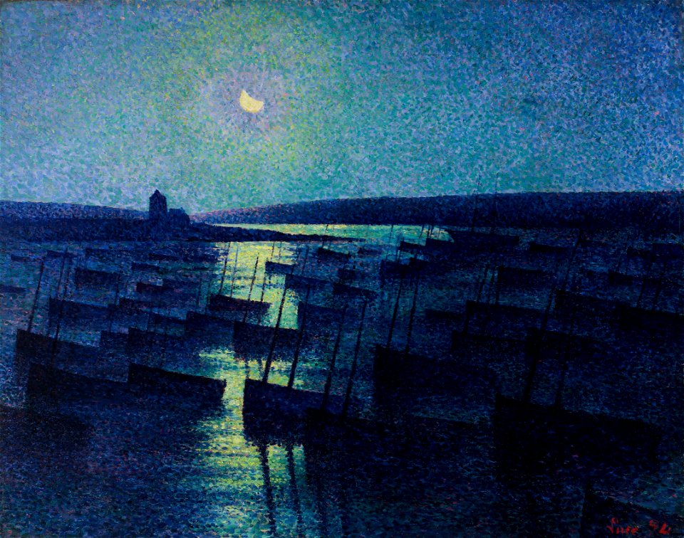 Maximilien Luce - Camaret, Moonlight and Fishing Boats - 29-1998 - Saint Louis Art Museum