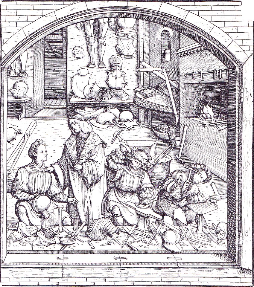 Maximiliand at armour smiths