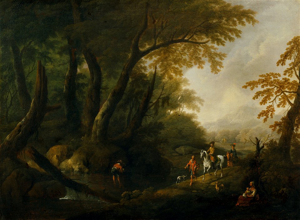 Maximilian Joseph Schinnagl - Waldlandschaft mit Gewässer links - 4167a - Kunsthistorisches Museum