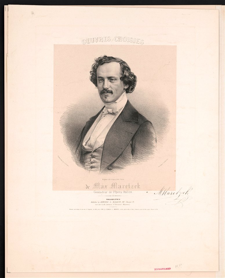 Max Maretzek, conducteur de l'opera Italien LCCN2003677951