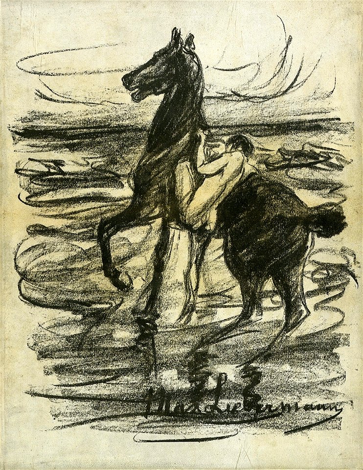 Max Liebermann Nackter Reiter am Strande