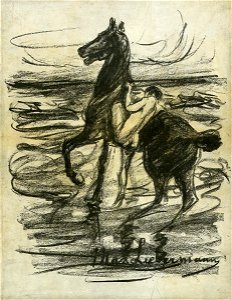 Max Liebermann Nackter Reiter am Strande