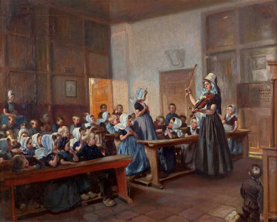 Max Silbert Gesangsstunde in der Kinderschule in Holland 1907