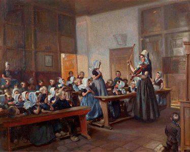 Max Silbert Gesangsstunde in der Kinderschule in Holland 1907