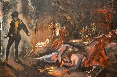 Max Slevogt - Don Juans Begegnung mit dem steinernen Gast (Don Juan's Meeting with the Stony Guest) - 1906