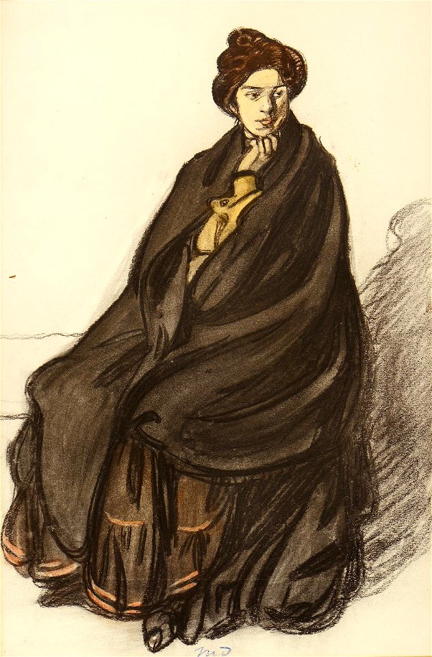 Maxime Dethomas - unused illustration for Henri Régnier's Esquisses Vénitiennes (1906)