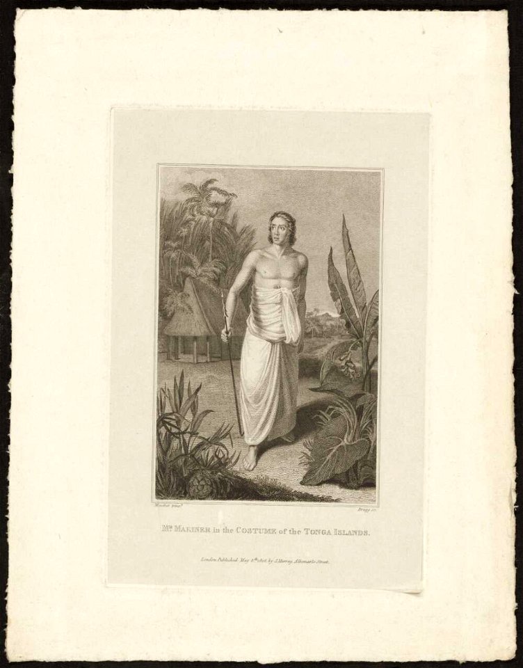 Mr. Mariner in the costume of the Tonga Islands; Mouchet pinxt.; Bragg sc. National Library of Australia