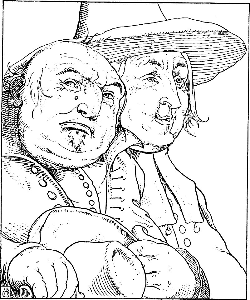 Mr. Holdtheworld and Mr. Byends-Pilgrims Progress Bennett-0125-14