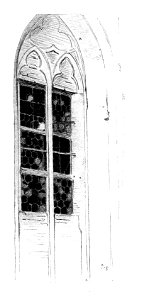 Maximilian Suppantschitsch Gotisches Fenster in Dürnstein 1924 dgE