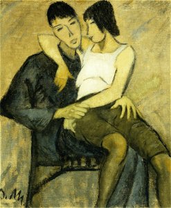 Otto Mueller - Sitzendes Paar (ca.1920)