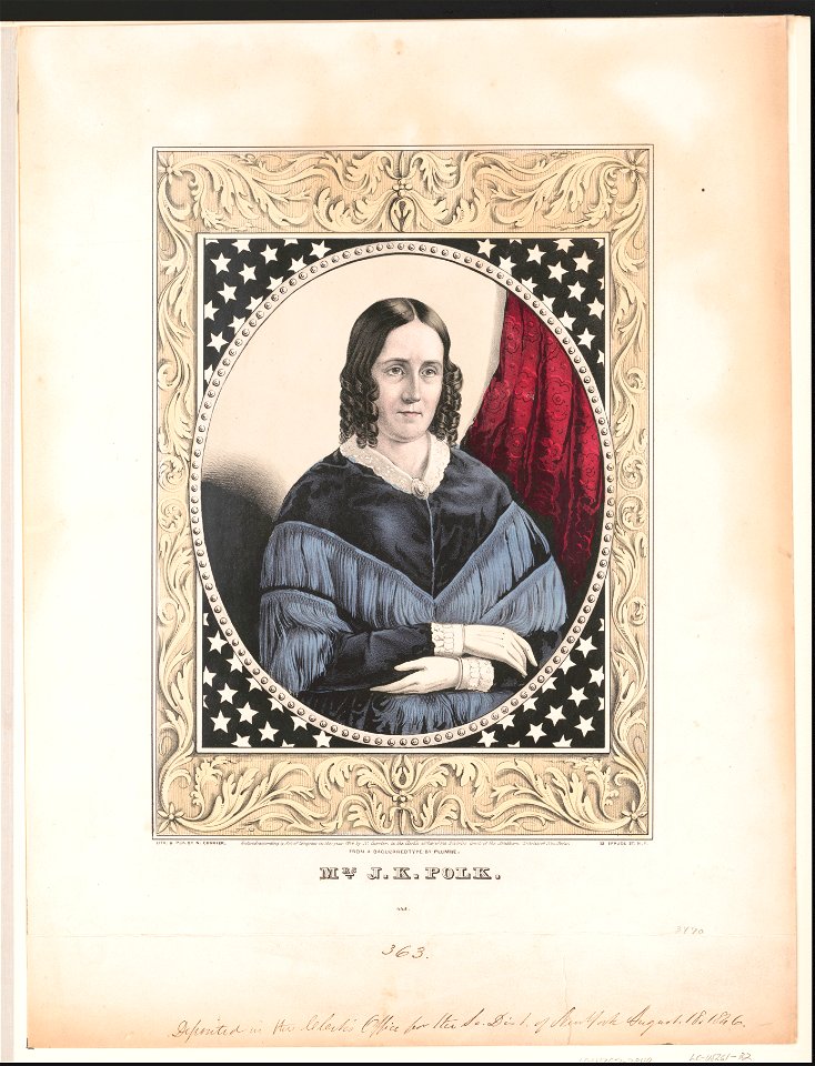 Mrs. J.K. Polk - lith. & pub. by N. Currier. LCCN96525379