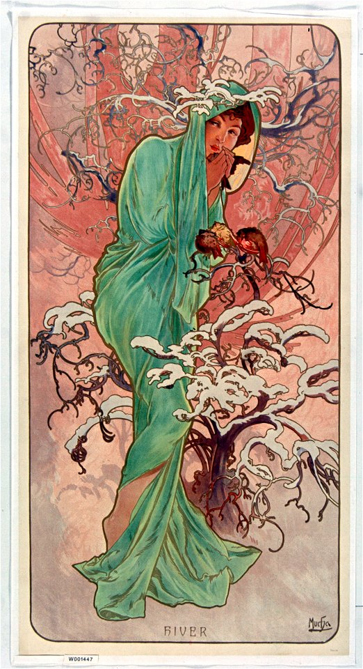 Mucha - Les Saisons (1896) - hiver